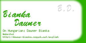 bianka dauner business card